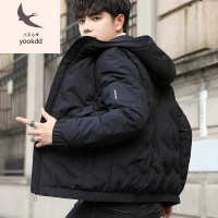 男士羽绒服羽绒服男士休闲冬季短款连帽上衣潮流轻薄款防寒外套男装