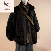 轻薄羽绒服男白鸭绒羽绒服男士冬季款轻薄潮牌小众美式高街痞帅工装棉袄外套