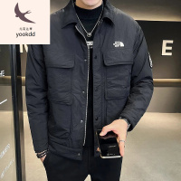 羽绒服男冬季痞帅工装棉服男士秋冬季宽松翻领白鸭绒羽绒服加厚保暖痞帅百搭外套潮
