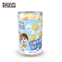 好吃点贝优星圆形动物卡通酸奶味135g