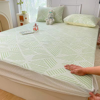 儿童床笠A类可机洗水洗可折叠软席凉感凉席夏季提花席子床笠款防滑