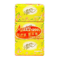 清风 抽纸 花韵2层200抽3包小规格抽取式面纸