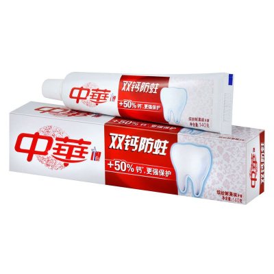 中华双钙防蛀缤纷鲜果味牙膏140g