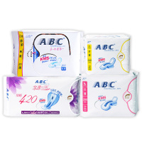 ABC夜用卫生巾 轻柔立围轻透薄网感棉柔280mm*8片 (含澳洲茶树精华)
