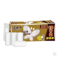 CS布艺圆点实用无芯卷纸84g(12卷)