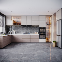 玖纹豹全屋定制现代简约开放式橱柜定制厨房整体厨柜定做