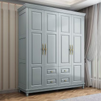 零梦美式实木衣柜白色现代简约家用卧室大衣橱三四五门储物加顶经济型