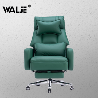 WALJE 000236 办公椅家用电脑座椅可躺舒适久坐午休午睡办公室书房老板椅子墨绿色