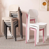 昱成晟 10491 塑料椅子家用加厚餐厅餐桌餐椅舒服久坐简约凳子靠背椅设计师椅子
