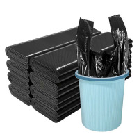 峰呈 FC-0806 加厚垃圾袋黑色手提式背心式 中号 50×70cm