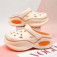 新款百搭洞洞鞋女款厚底增高防滑网红包头沙滩凉拖鞋外穿潮流凉鞋
