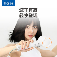 海尔(Haier)家用吹风机2亿负离子高速电吹风大功率吹风机学生宿舍发廊级降噪 HF61弦月白