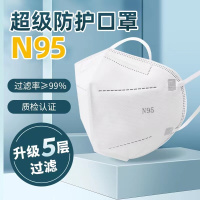 n95口罩一次性口罩含熔喷布透气防尘防雾霾防飞沫灭菌口罩执行标准GB2626-2019(多批次外观略有不同)