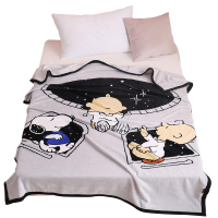 Snoopy/史努比加厚毛毯被毯双面法莱绒冬季用保暖小午睡毯子床单