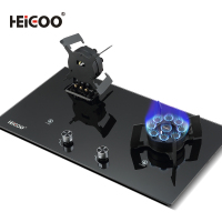 黑狗(HEIGOO)双燃气灶魔碟九腔翻转炉头家用燃气灶