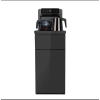 司迈特茶吧机BMW-76/C7温机/深灰:双水龙头/带远程遥控,独立控温/拉丝加热水壶/耐高温黑晶面板