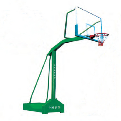 经鑫JWA-006移动式单臂篮球架(钢化玻璃篮板)
