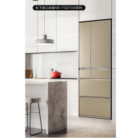 松下(Panasonic)NR-F507HX-N5 496升日本进口六门冰箱 自动制冰 除菌除臭 WIFI智控 流沙金色