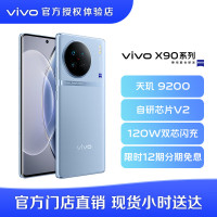 vivo X90 蓝色8+256G 天玑9200旗舰芯片 自研芯片V2 蔡司影像5G 拍照 手机