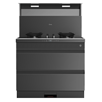 美的(Midea)家用集成灶蒸汽洗支持自清洗油烟机 47dB超柔声 18风量油烟机 5.2KW燃气灶JD03