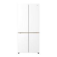 美的出品华凌冰箱520十字对开门冰箱1级能效自动除霜四星级冷冻室501升雾隐白变频电脑控温低至34分贝