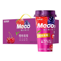 香飘飘meco蜜谷果汁茶樱桃莓莓400ml*15杯(整箱)