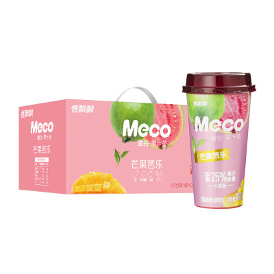 香飘飘meco蜜谷果汁茶芒果芭乐400ml*15杯(整箱)