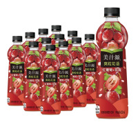 可口可乐 美汁源红葡萄玫瑰420ml*12瓶(整箱)