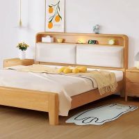 北欧1.8×2米实木床现代主卧1.5软包床双人婚床1.2米小户型储物床