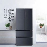 美的(Midea)508升BCD-508WTPZM(E)变频一级能效法式四开门多门双系统双循环除菌净味家用冰箱大容量灰色
