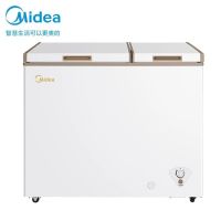美的(Midea)202升BCD-202DKM(E) 双顶开双温柜 一级能效省电低音卧式冰箱冷柜
