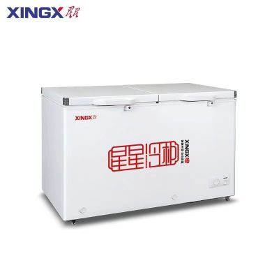 星星(XINGX) BCD-406GA 白色 406升厨房商用保鲜设备冷藏保鲜冷冻两用柜大容量卧式冷柜顶开门冰箱