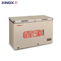 星星366升铜管双温顶开门五五分门体卧式冷柜BCD-366GCT