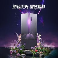 美菱(MeiLing)507升BCD-507WPU9CZX灰法式多门家用超薄零嵌入大容量冰箱 双系统一级能效风冷无霜冰箱