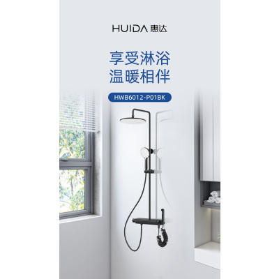 惠达(HUIDA)淋浴器HWB6012-P01BK 黑色