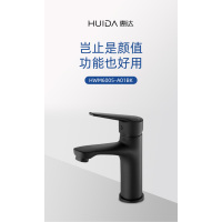 惠达(HUIDA)面盆龙头HWM6005-A01BK 黑色