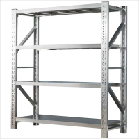 蔚岸不锈钢货架 商用置物架 多层可调节储物架仓储料架中型(304)1500*500*2000mm/组