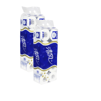 清风几何强韧有芯卷筒纸卫生纸大卷纸巾3层240段10卷*2提