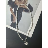 时尚小银条巴洛克珍珠项链