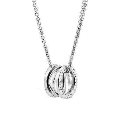 BVLGARI/宝格丽 项链女 B.zero1系列白色18K金吊坠项链 CL858287