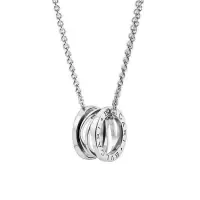 BVLGARI/宝格丽 项链女 B.zero1系列白色18K金吊坠项链 CL858287