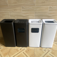 户外大号分类无盖垃圾桶定制金属双桶收纳桶商场酒店桶物业