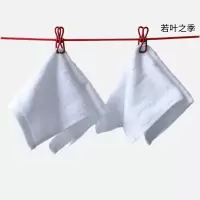 若叶之季LR-MJ01 短毛 白色小方巾 33*33cm