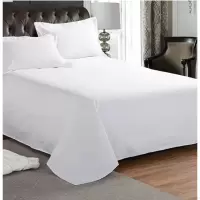 若叶之季LR-CD800 300*310cm 双氧特漂白贡缎/棉纱 床单 白色(计价单位:件)
