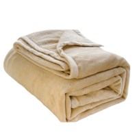 若叶之季LR-TZ314 珊瑚绒毛毯 150*70cm 米白色(计价单位:件)