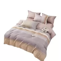 若叶之季 LT-TJ03 200*230cm 纯甄千鸟格四件套(计价单位:套)咖啡色