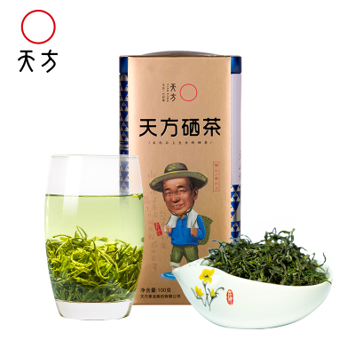 2023年春茶天方茶叶100g特级Ⅰ硒茶绿茶 明前特级高山清香型绿茶 安徽石台硒茶