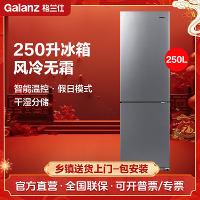 格兰仕电冰箱BCD-250WE铂丝银