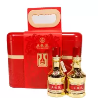 五粮液金装小酒礼盒 52度50ml*2瓶 浓香型白酒 带茶碗