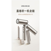 Pocket便携折叠迷你高速P10负离子护发吹风 钛金色